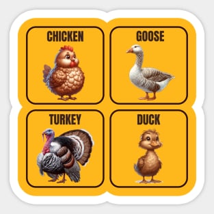 Farm Birds for Children Sticker